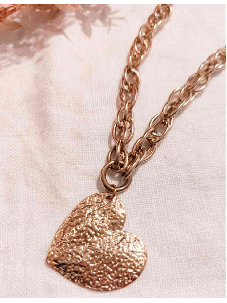 Collar Corazon Martillado