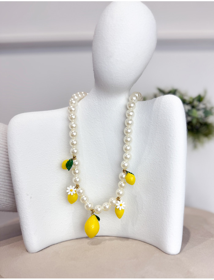 Collar Perlas Limones