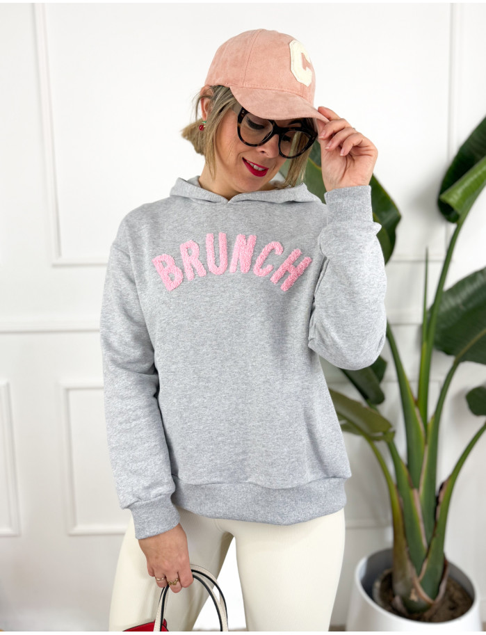 Sudadera Brunch Gris