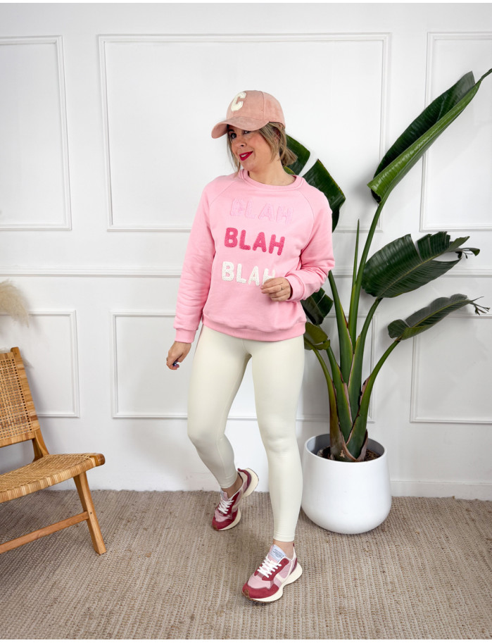 Sudadera Blah Blah Blah Rosa 2